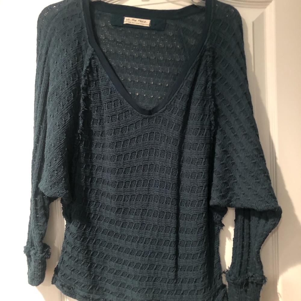 Free people long sleeve light knit sweater